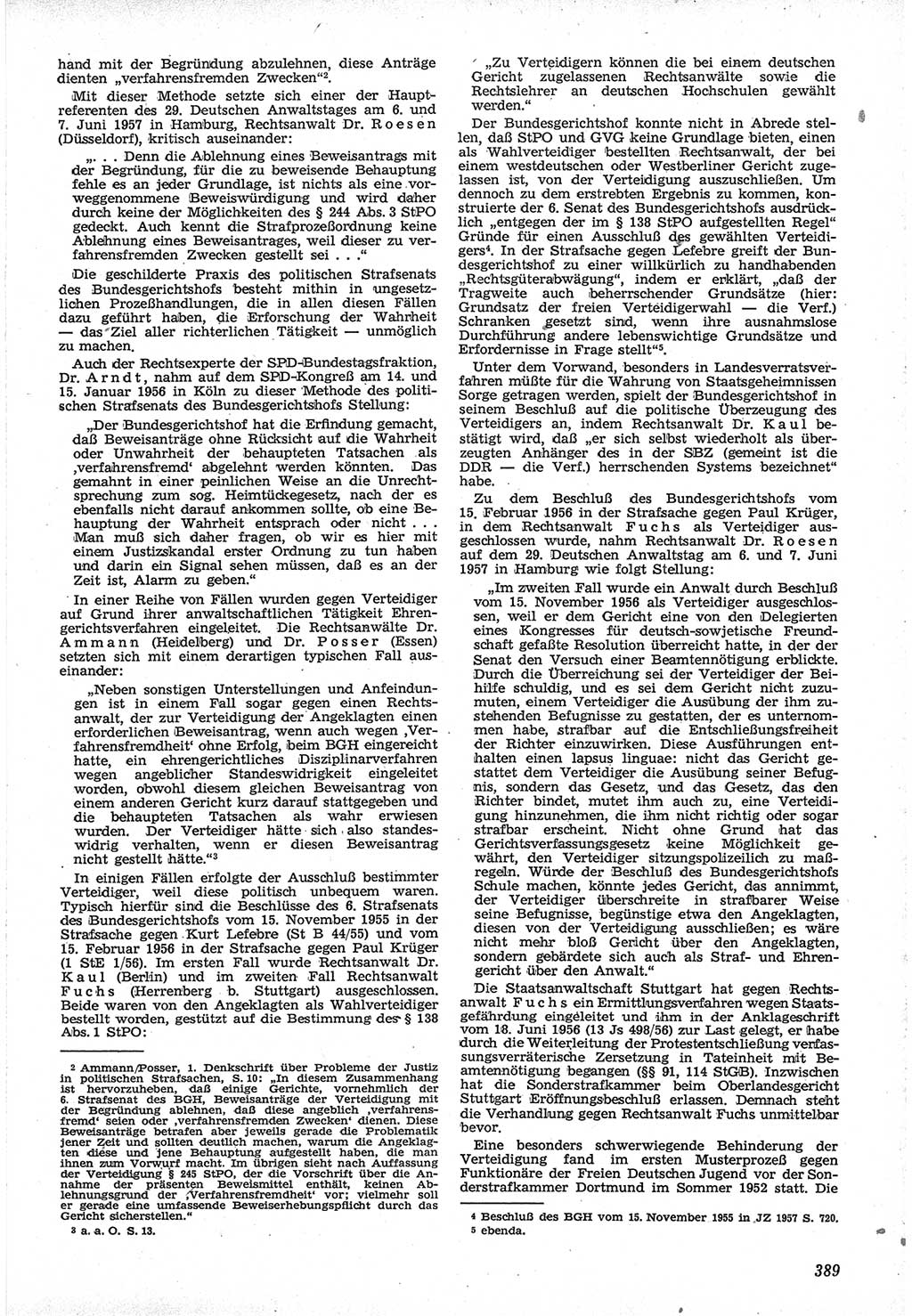 Neue Justiz (NJ), Zeitschrift für Recht und Rechtswissenschaft [Deutsche Demokratische Republik (DDR)], 12. Jahrgang 1958, Seite 389 (NJ DDR 1958, S. 389)