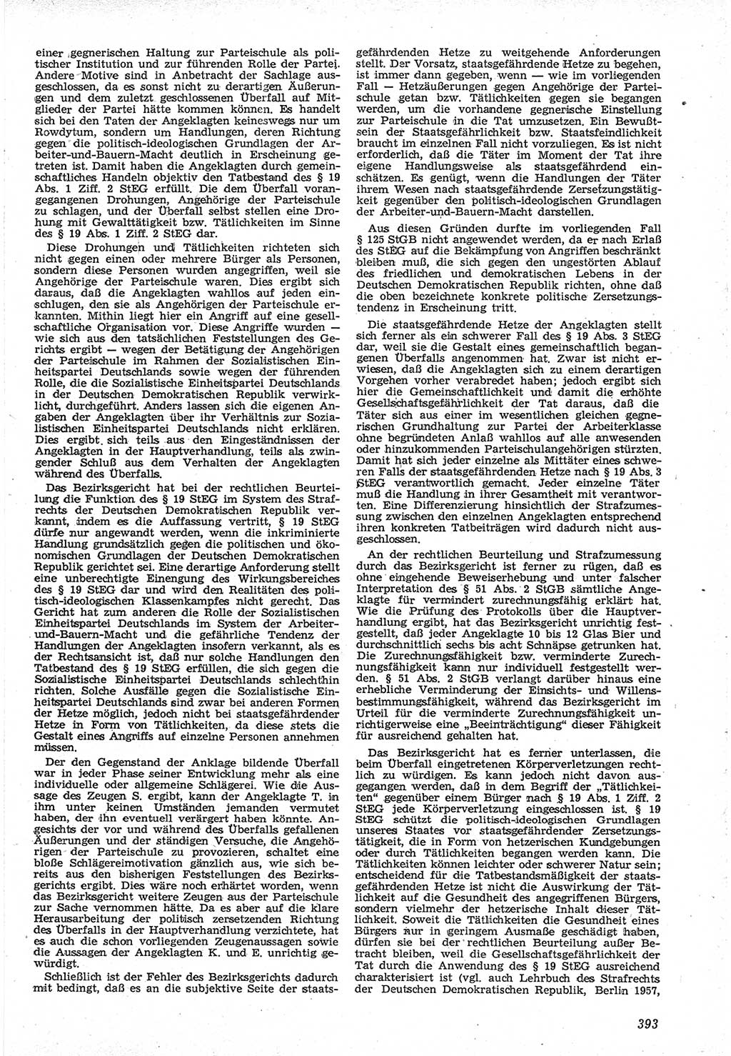 Neue Justiz (NJ), Zeitschrift für Recht und Rechtswissenschaft [Deutsche Demokratische Republik (DDR)], 12. Jahrgang 1958, Seite 393 (NJ DDR 1958, S. 393)