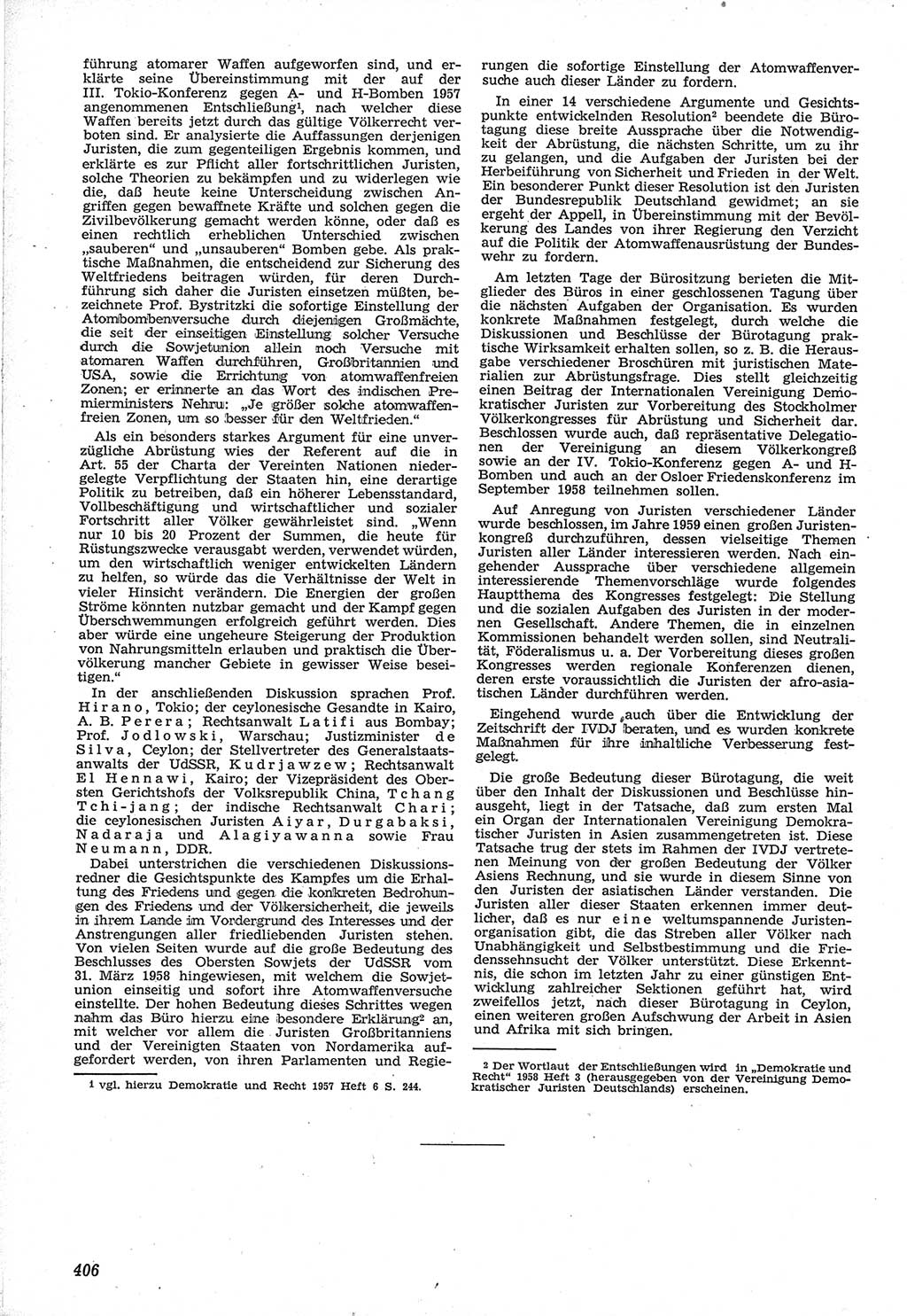Neue Justiz (NJ), Zeitschrift für Recht und Rechtswissenschaft [Deutsche Demokratische Republik (DDR)], 12. Jahrgang 1958, Seite 406 (NJ DDR 1958, S. 406)