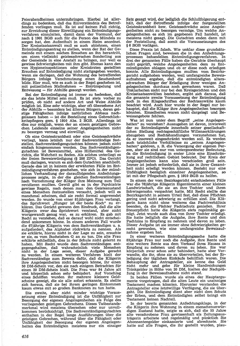 Neue Justiz (NJ), Zeitschrift für Recht und Rechtswissenschaft [Deutsche Demokratische Republik (DDR)], 12. Jahrgang 1958, Seite 416 (NJ DDR 1958, S. 416)