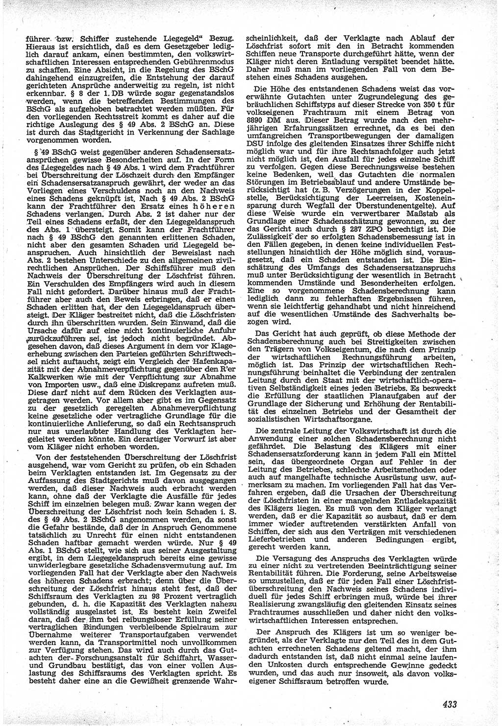 Neue Justiz (NJ), Zeitschrift für Recht und Rechtswissenschaft [Deutsche Demokratische Republik (DDR)], 12. Jahrgang 1958, Seite 433 (NJ DDR 1958, S. 433)