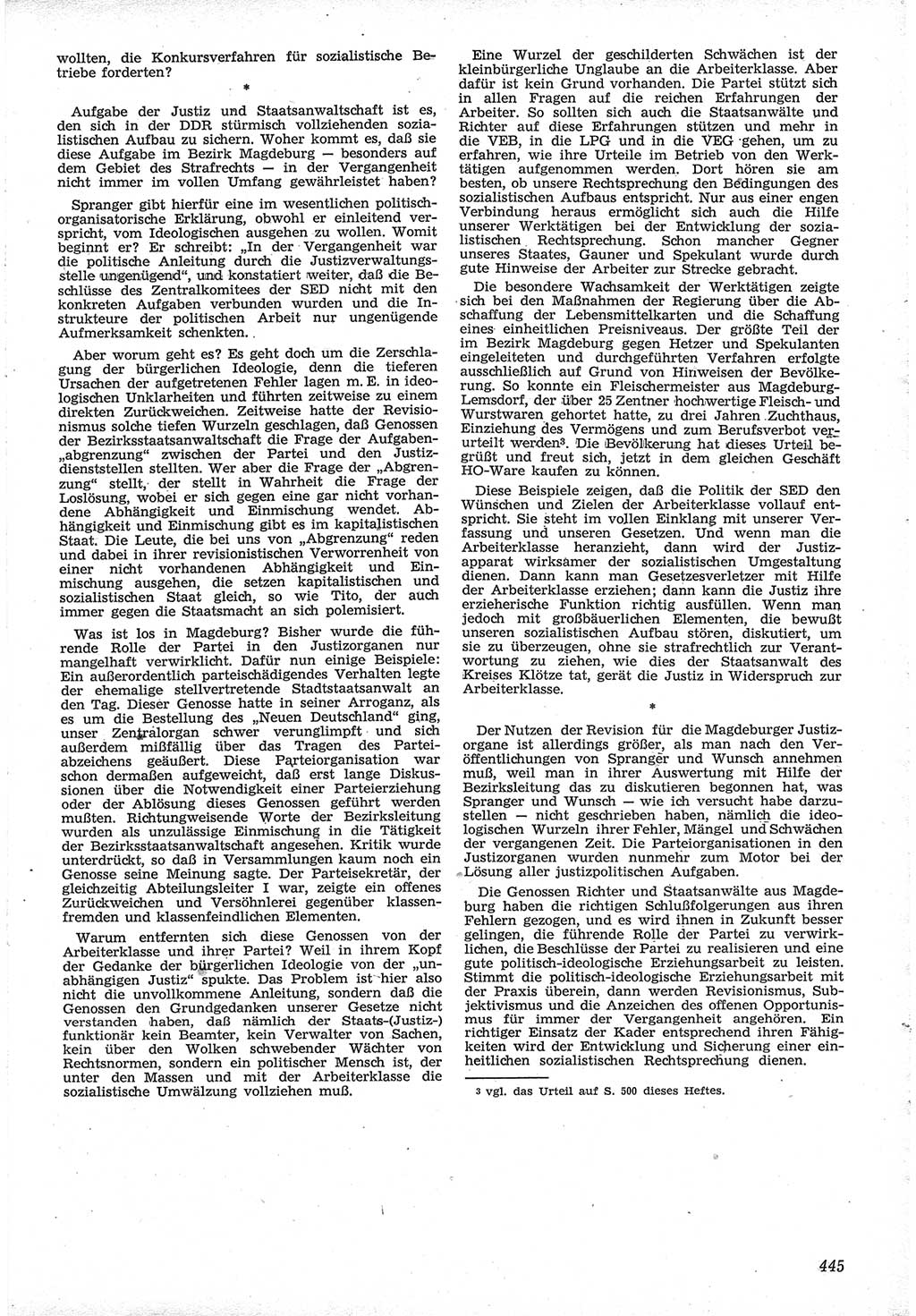 Neue Justiz (NJ), Zeitschrift für Recht und Rechtswissenschaft [Deutsche Demokratische Republik (DDR)], 12. Jahrgang 1958, Seite 445 (NJ DDR 1958, S. 445)