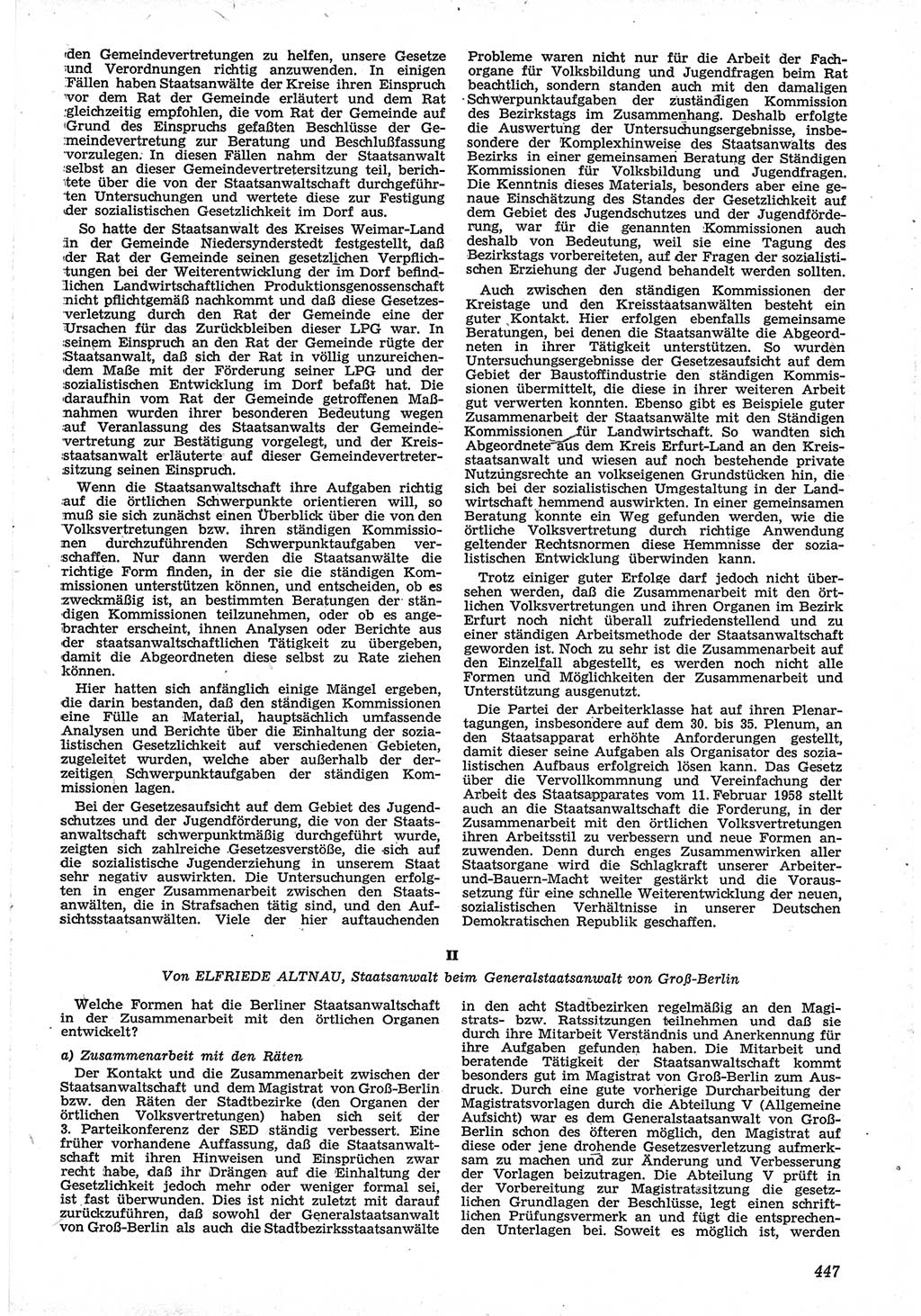 Neue Justiz (NJ), Zeitschrift für Recht und Rechtswissenschaft [Deutsche Demokratische Republik (DDR)], 12. Jahrgang 1958, Seite 447 (NJ DDR 1958, S. 447)