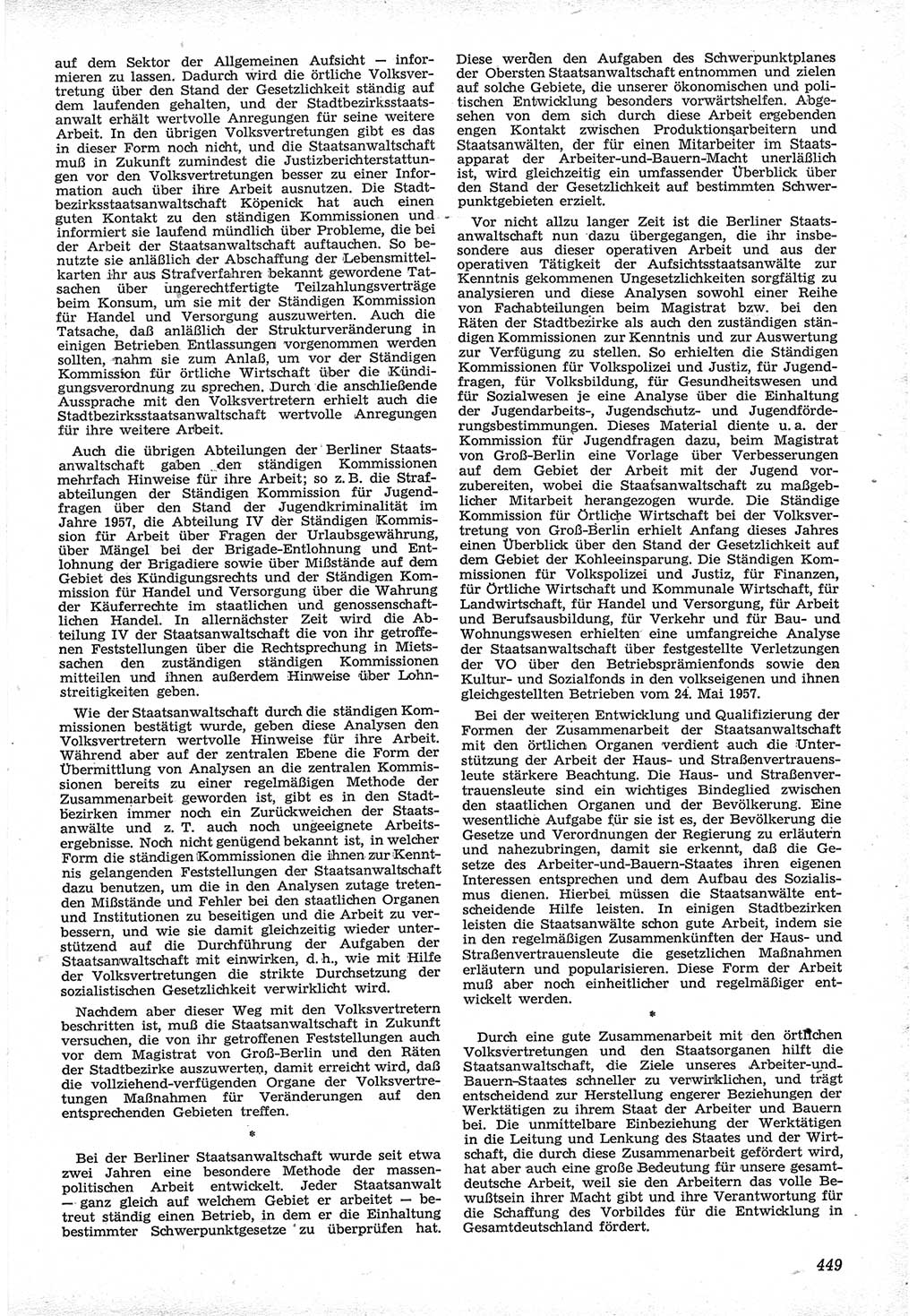 Neue Justiz (NJ), Zeitschrift für Recht und Rechtswissenschaft [Deutsche Demokratische Republik (DDR)], 12. Jahrgang 1958, Seite 449 (NJ DDR 1958, S. 449)