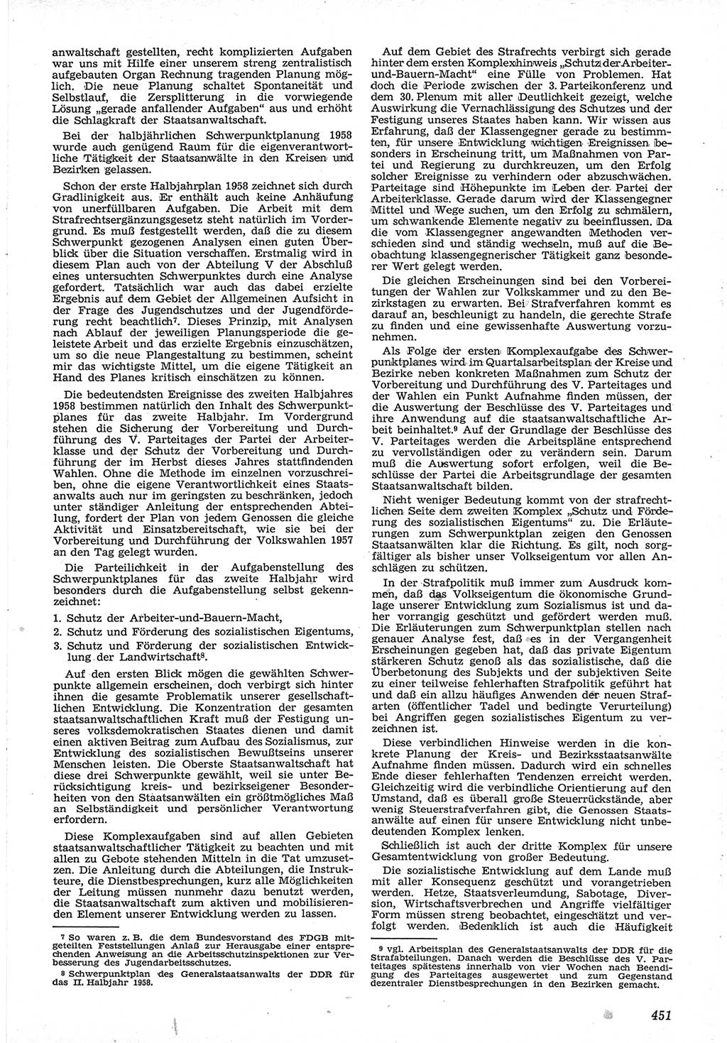 Neue Justiz (NJ), Zeitschrift für Recht und Rechtswissenschaft [Deutsche Demokratische Republik (DDR)], 12. Jahrgang 1958, Seite 451 (NJ DDR 1958, S. 451)