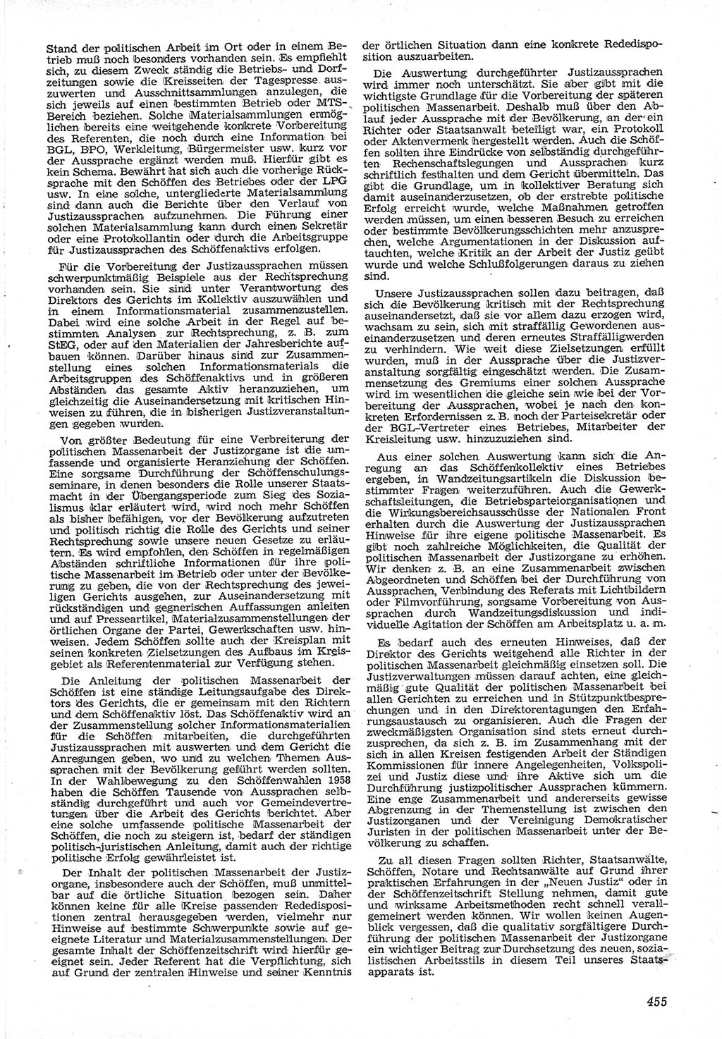 Neue Justiz (NJ), Zeitschrift für Recht und Rechtswissenschaft [Deutsche Demokratische Republik (DDR)], 12. Jahrgang 1958, Seite 455 (NJ DDR 1958, S. 455)