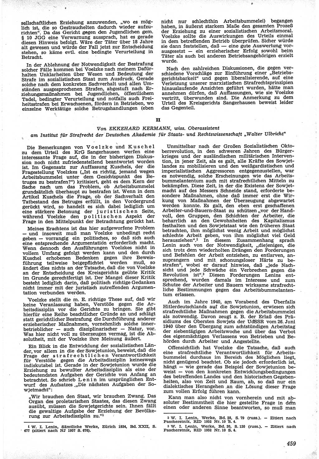 Neue Justiz (NJ), Zeitschrift für Recht und Rechtswissenschaft [Deutsche Demokratische Republik (DDR)], 12. Jahrgang 1958, Seite 459 (NJ DDR 1958, S. 459)