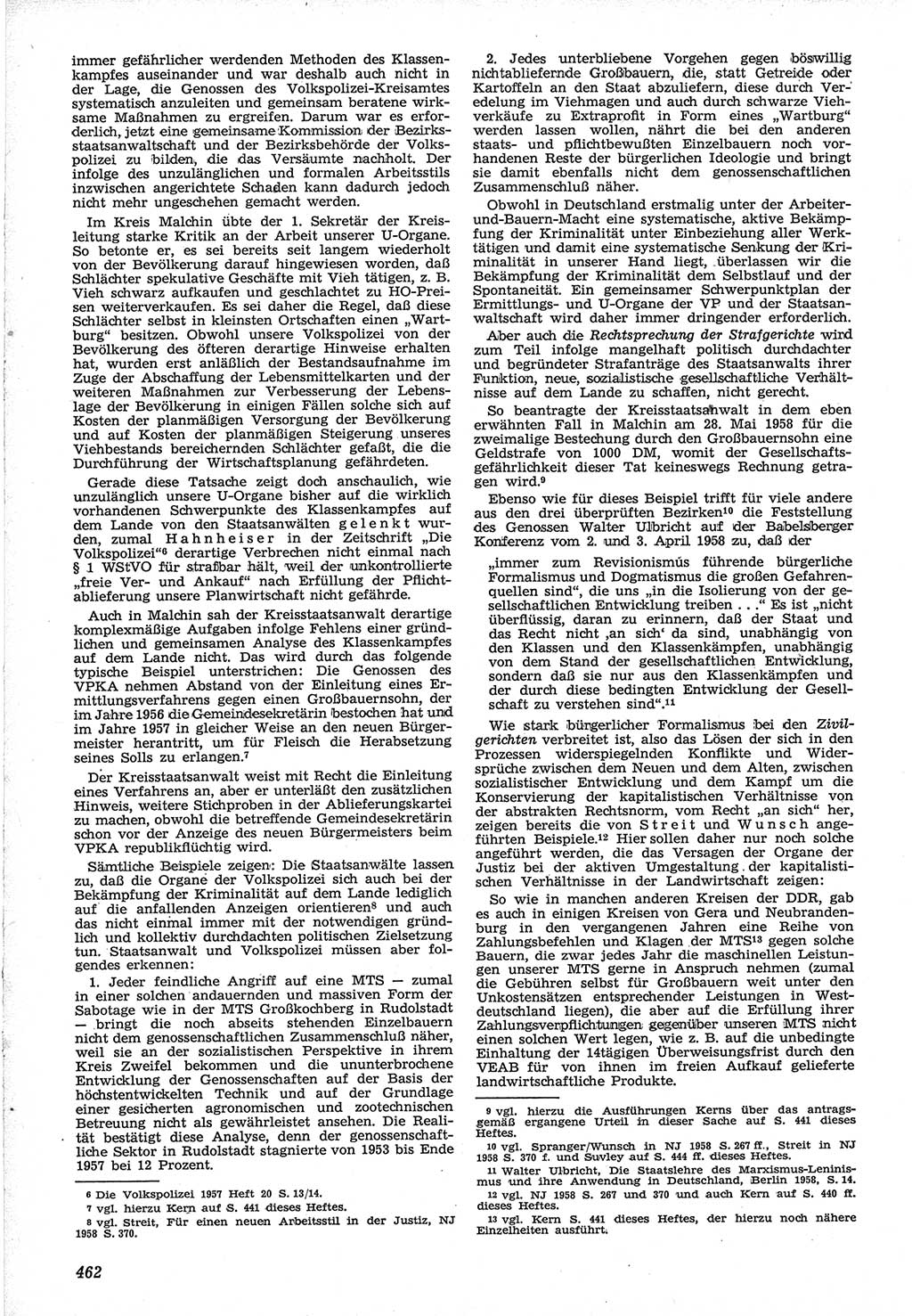 Neue Justiz (NJ), Zeitschrift für Recht und Rechtswissenschaft [Deutsche Demokratische Republik (DDR)], 12. Jahrgang 1958, Seite 462 (NJ DDR 1958, S. 462)