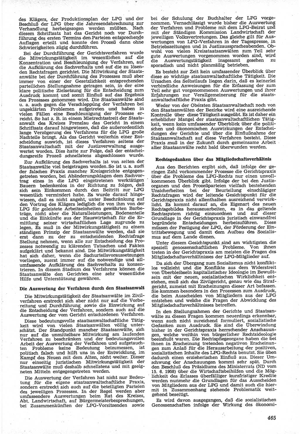 Neue Justiz (NJ), Zeitschrift für Recht und Rechtswissenschaft [Deutsche Demokratische Republik (DDR)], 12. Jahrgang 1958, Seite 465 (NJ DDR 1958, S. 465)
