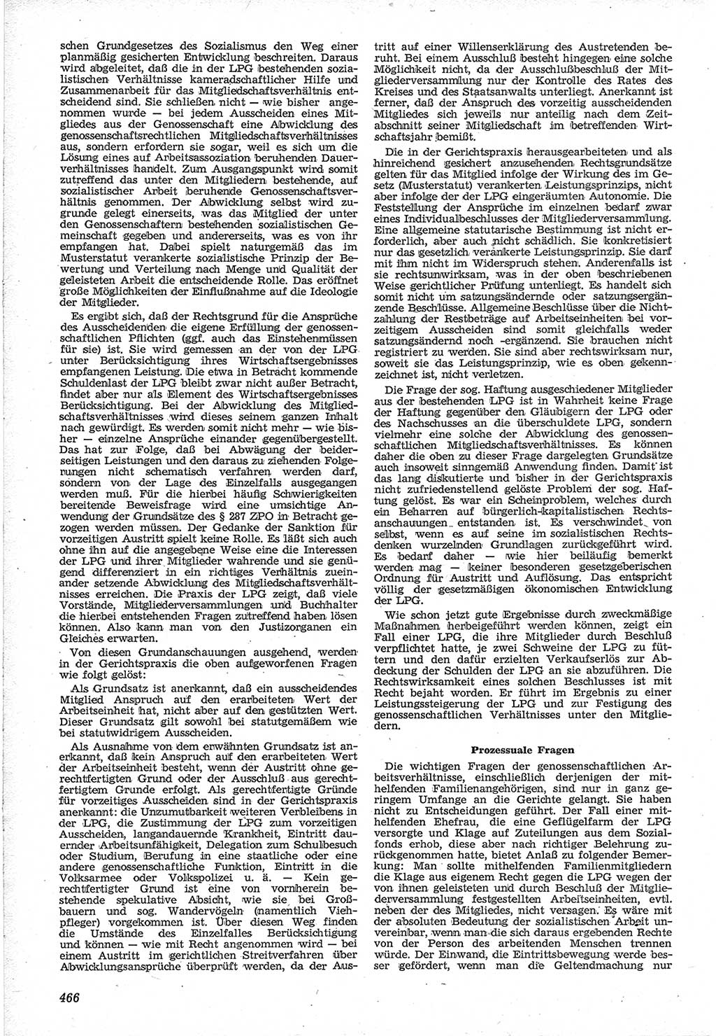 Neue Justiz (NJ), Zeitschrift für Recht und Rechtswissenschaft [Deutsche Demokratische Republik (DDR)], 12. Jahrgang 1958, Seite 466 (NJ DDR 1958, S. 466)