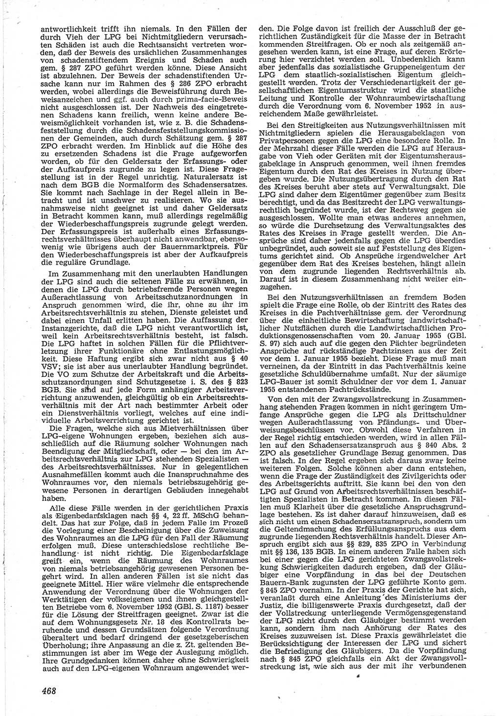Neue Justiz (NJ), Zeitschrift für Recht und Rechtswissenschaft [Deutsche Demokratische Republik (DDR)], 12. Jahrgang 1958, Seite 468 (NJ DDR 1958, S. 468)