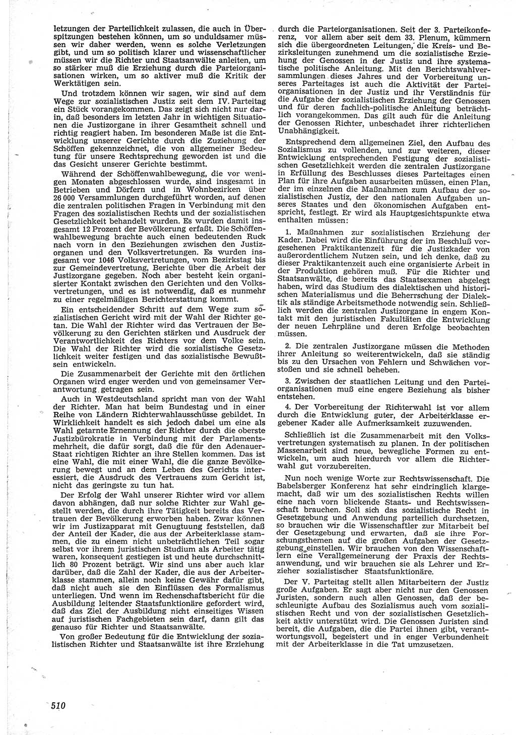Neue Justiz (NJ), Zeitschrift für Recht und Rechtswissenschaft [Deutsche Demokratische Republik (DDR)], 12. Jahrgang 1958, Seite 510 (NJ DDR 1958, S. 510)