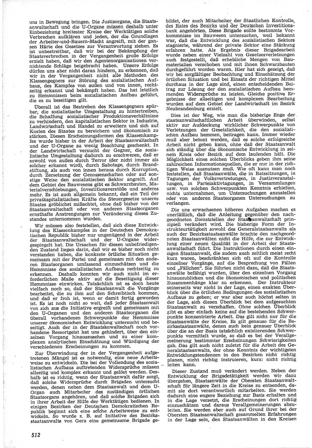 Neue Justiz (NJ), Zeitschrift für Recht und Rechtswissenschaft [Deutsche Demokratische Republik (DDR)], 12. Jahrgang 1958, Seite 512 (NJ DDR 1958, S. 512)