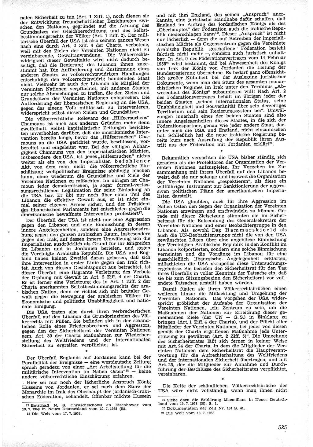 Neue Justiz (NJ), Zeitschrift für Recht und Rechtswissenschaft [Deutsche Demokratische Republik (DDR)], 12. Jahrgang 1958, Seite 525 (NJ DDR 1958, S. 525)