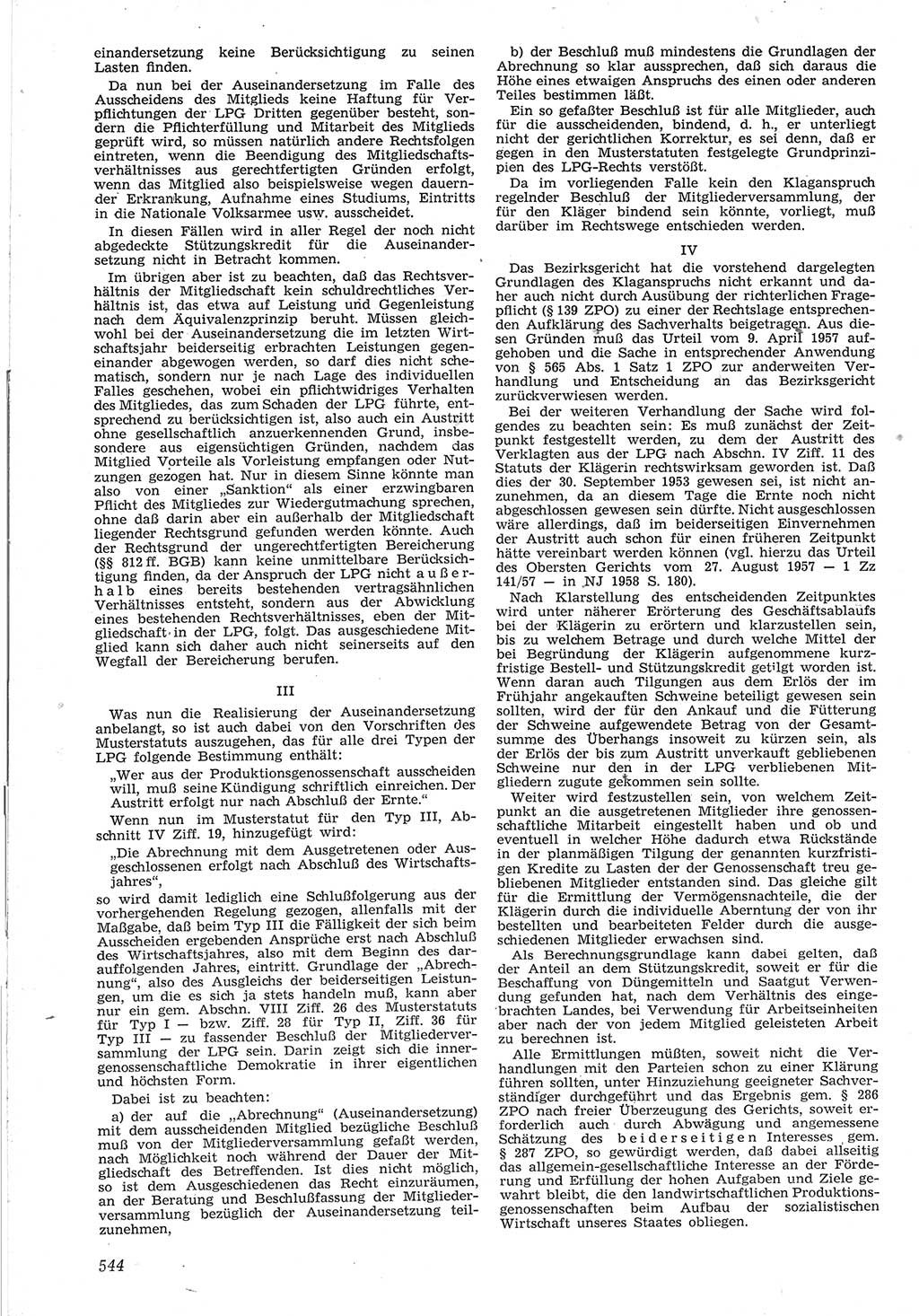 Neue Justiz (NJ), Zeitschrift für Recht und Rechtswissenschaft [Deutsche Demokratische Republik (DDR)], 12. Jahrgang 1958, Seite 544 (NJ DDR 1958, S. 544)