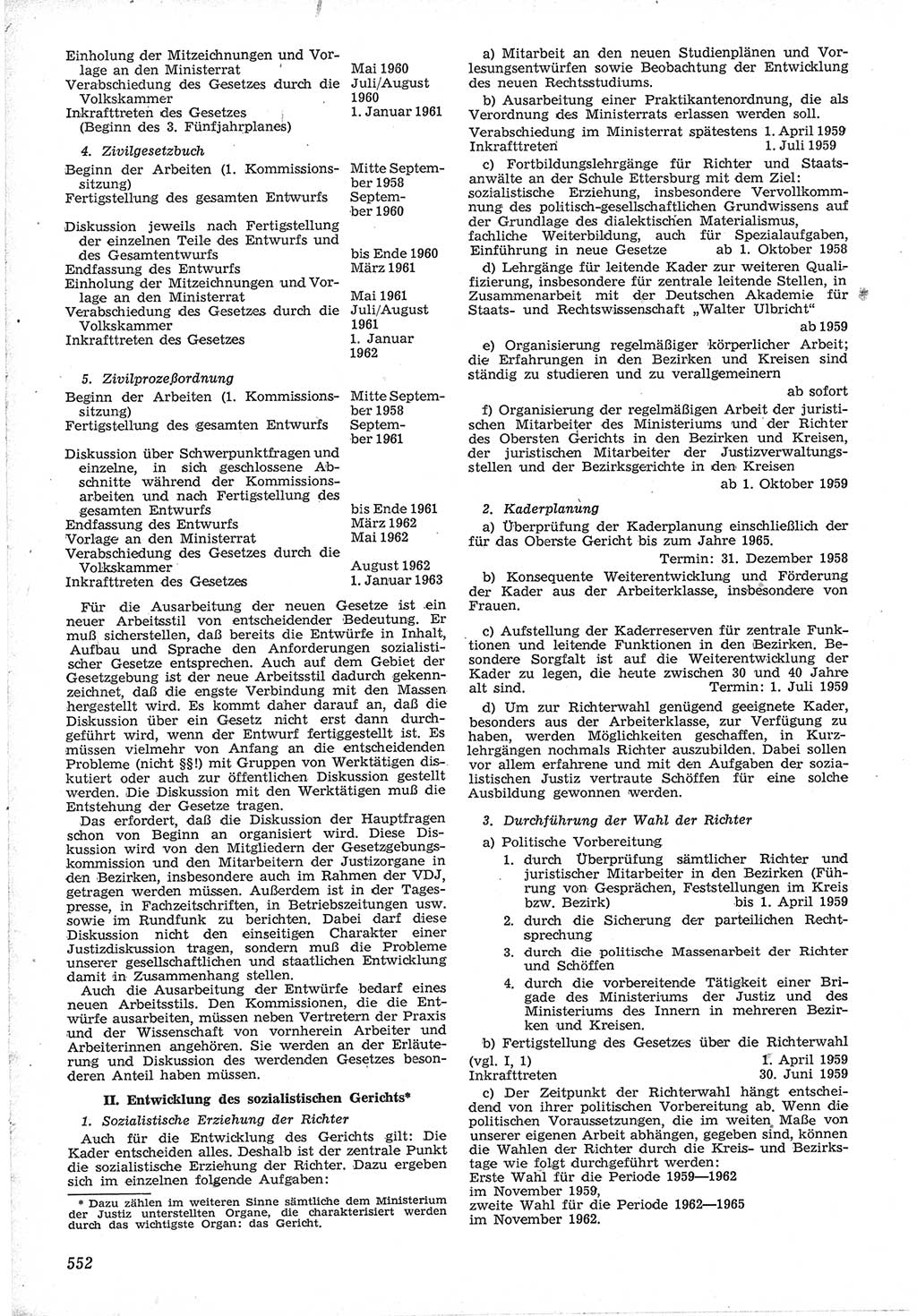 Neue Justiz (NJ), Zeitschrift für Recht und Rechtswissenschaft [Deutsche Demokratische Republik (DDR)], 12. Jahrgang 1958, Seite 552 (NJ DDR 1958, S. 552)