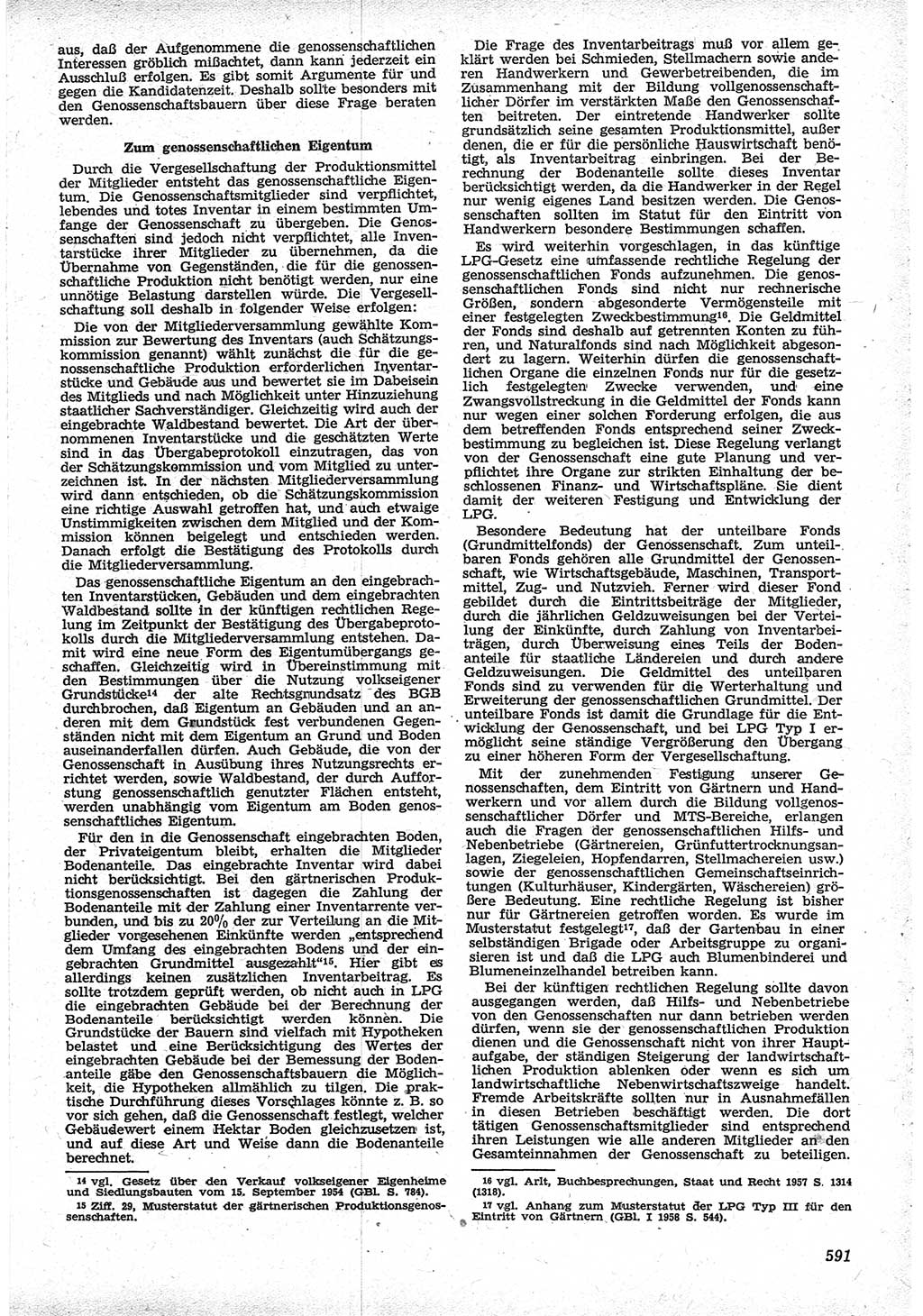 Neue Justiz (NJ), Zeitschrift für Recht und Rechtswissenschaft [Deutsche Demokratische Republik (DDR)], 12. Jahrgang 1958, Seite 591 (NJ DDR 1958, S. 591)