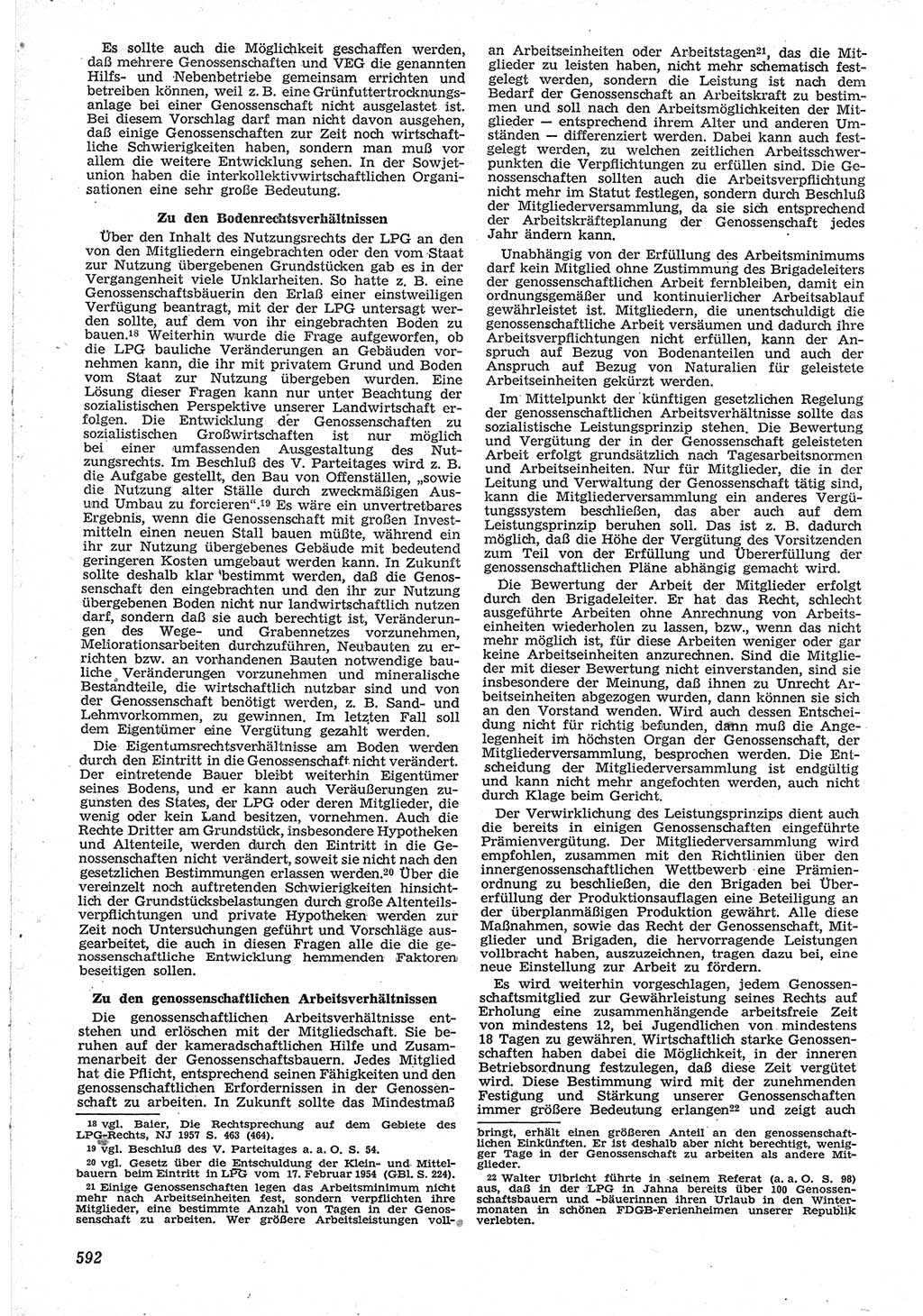 Neue Justiz (NJ), Zeitschrift für Recht und Rechtswissenschaft [Deutsche Demokratische Republik (DDR)], 12. Jahrgang 1958, Seite 592 (NJ DDR 1958, S. 592)