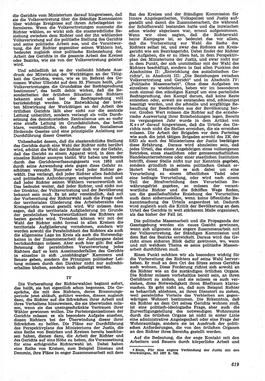 Neue Justiz (NJ), Zeitschrift für Recht und Rechtswissenschaft [Deutsche Demokratische Republik (DDR)], 12. Jahrgang 1958, Seite 619 (NJ DDR 1958, S. 619)