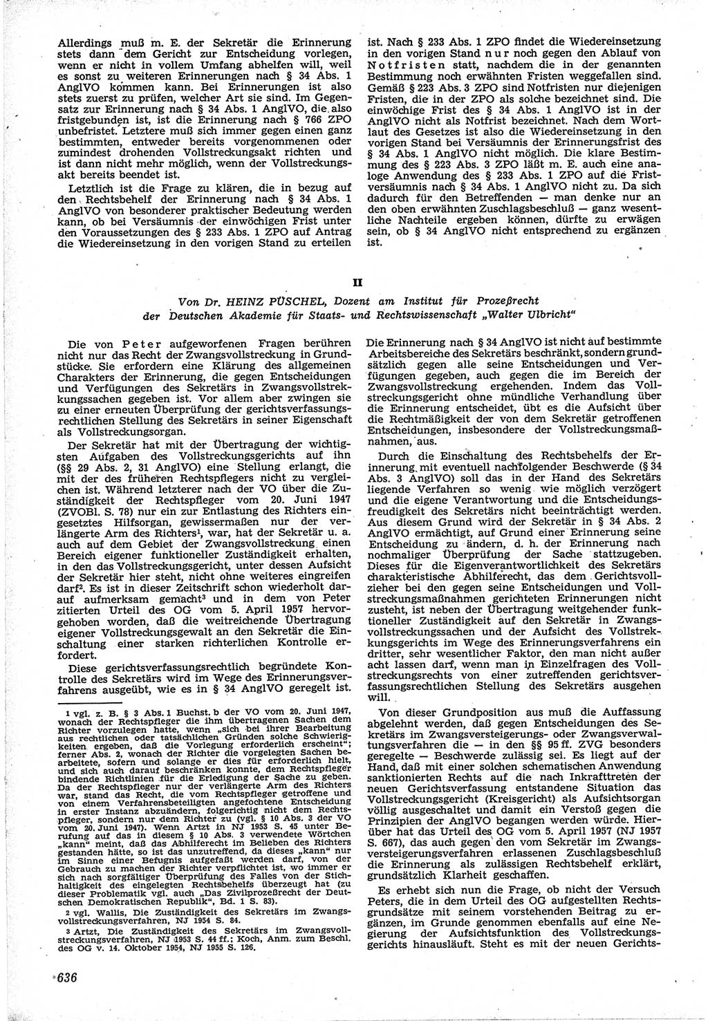 Neue Justiz (NJ), Zeitschrift für Recht und Rechtswissenschaft [Deutsche Demokratische Republik (DDR)], 12. Jahrgang 1958, Seite 636 (NJ DDR 1958, S. 636)