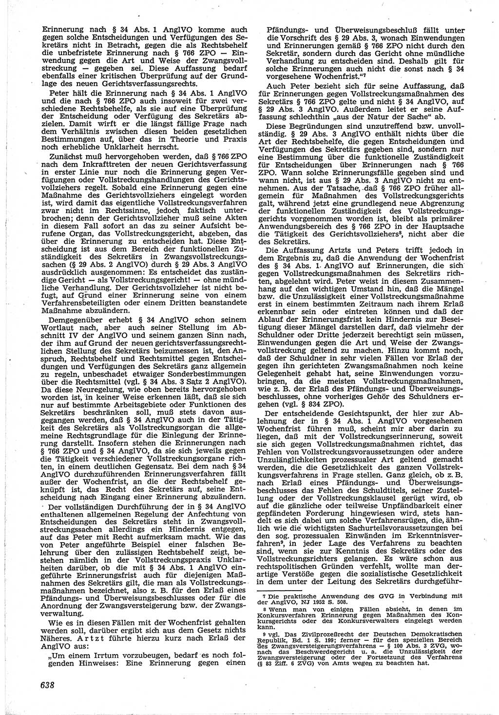 Neue Justiz (NJ), Zeitschrift für Recht und Rechtswissenschaft [Deutsche Demokratische Republik (DDR)], 12. Jahrgang 1958, Seite 638 (NJ DDR 1958, S. 638)