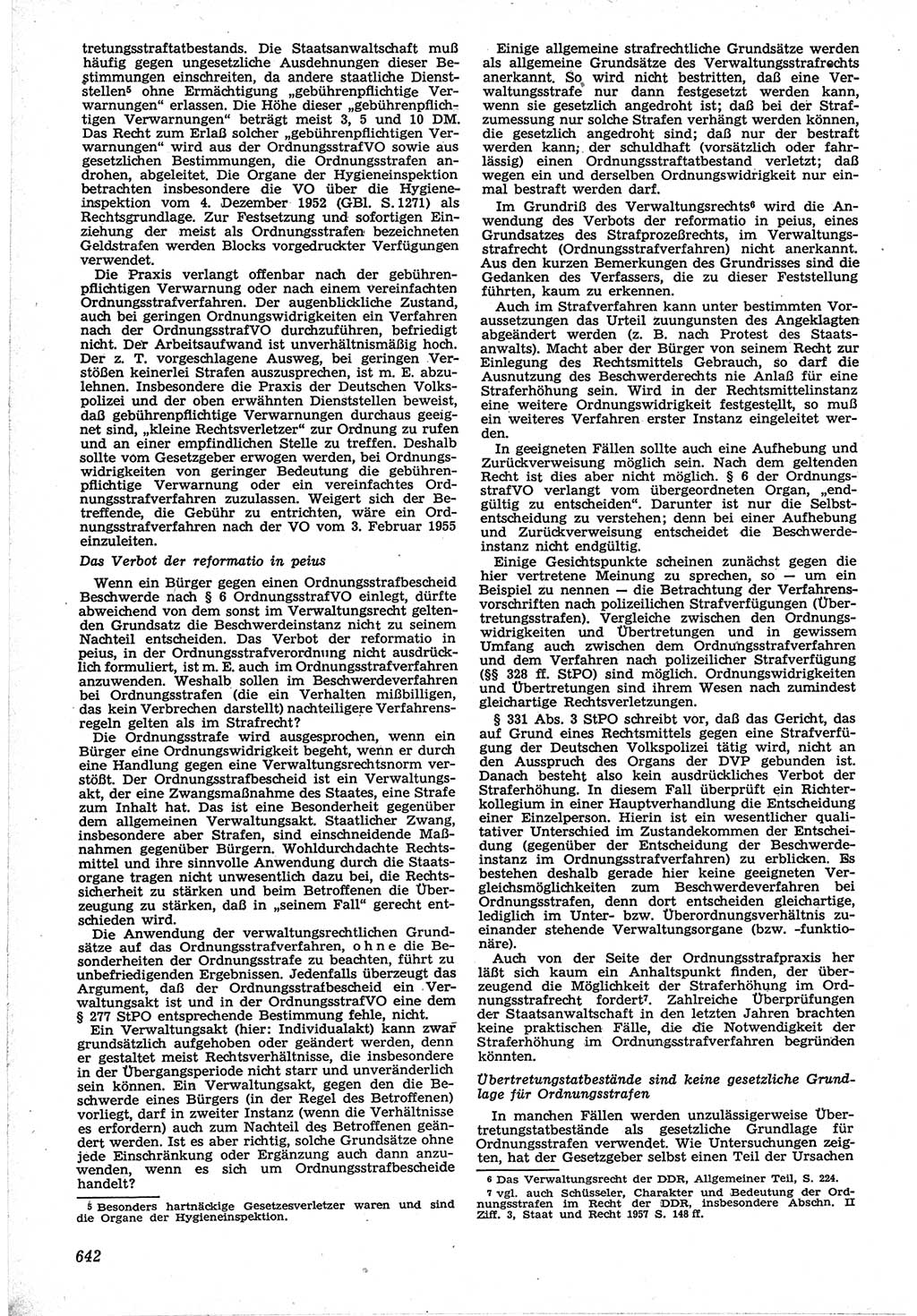 Neue Justiz (NJ), Zeitschrift für Recht und Rechtswissenschaft [Deutsche Demokratische Republik (DDR)], 12. Jahrgang 1958, Seite 642 (NJ DDR 1958, S. 642)