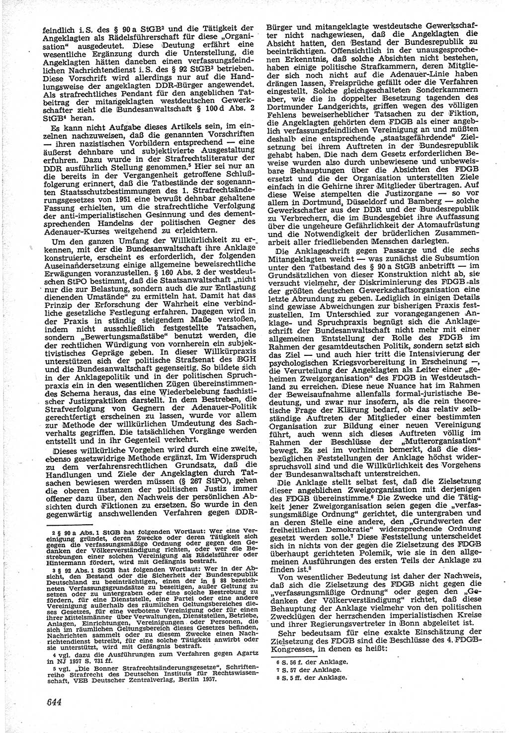 Neue Justiz (NJ), Zeitschrift für Recht und Rechtswissenschaft [Deutsche Demokratische Republik (DDR)], 12. Jahrgang 1958, Seite 644 (NJ DDR 1958, S. 644)