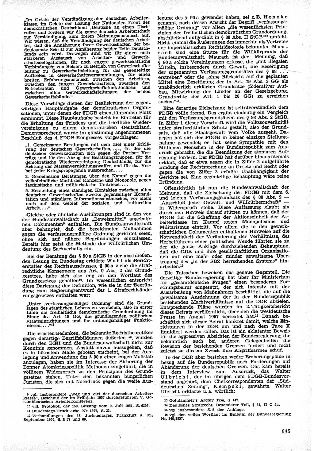 Neue Justiz (NJ), Zeitschrift für Recht und Rechtswissenschaft [Deutsche Demokratische Republik (DDR)], 12. Jahrgang 1958, Seite 645 (NJ DDR 1958, S. 645)