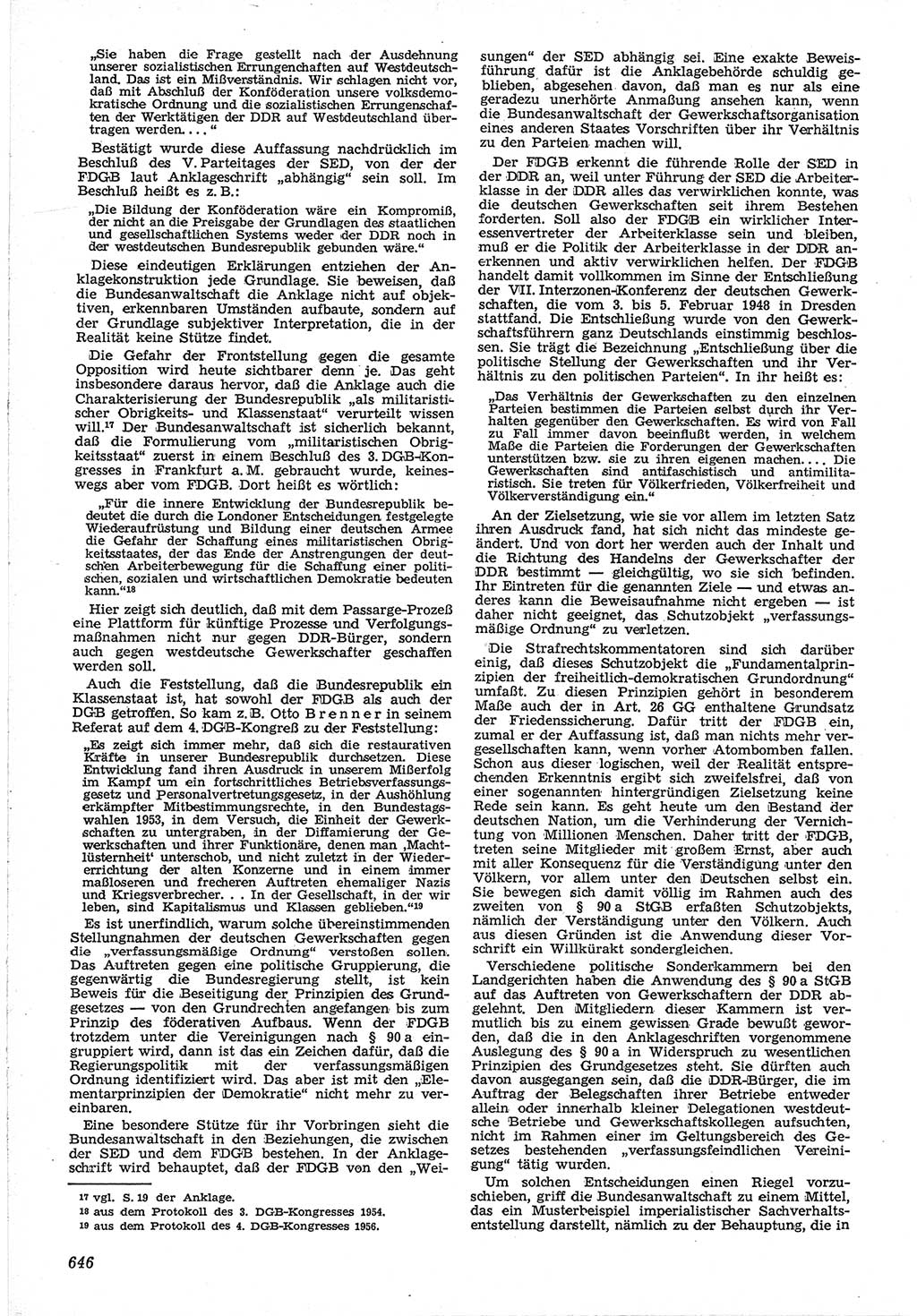 Neue Justiz (NJ), Zeitschrift für Recht und Rechtswissenschaft [Deutsche Demokratische Republik (DDR)], 12. Jahrgang 1958, Seite 646 (NJ DDR 1958, S. 646)
