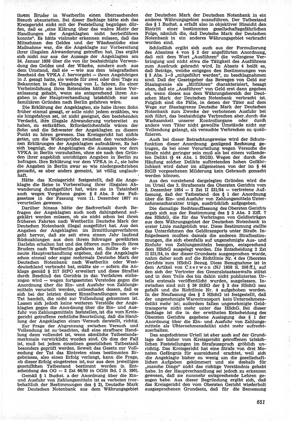 Neue Justiz (NJ), Zeitschrift für Recht und Rechtswissenschaft [Deutsche Demokratische Republik (DDR)], 12. Jahrgang 1958, Seite 651 (NJ DDR 1958, S. 651)