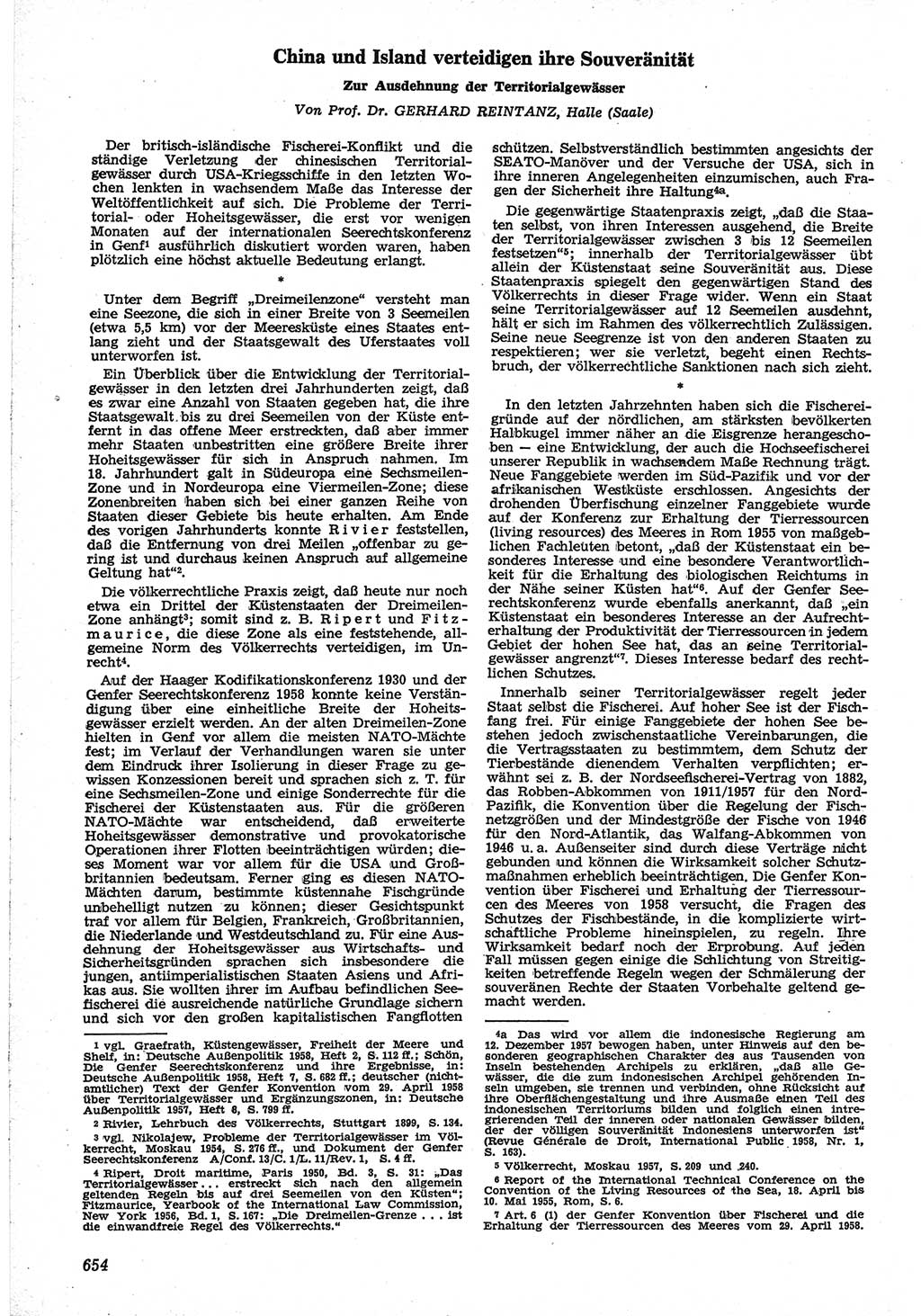 Neue Justiz (NJ), Zeitschrift für Recht und Rechtswissenschaft [Deutsche Demokratische Republik (DDR)], 12. Jahrgang 1958, Seite 654 (NJ DDR 1958, S. 654)