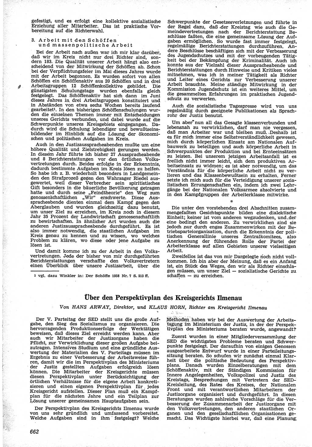 Neue Justiz (NJ), Zeitschrift für Recht und Rechtswissenschaft [Deutsche Demokratische Republik (DDR)], 12. Jahrgang 1958, Seite 662 (NJ DDR 1958, S. 662)