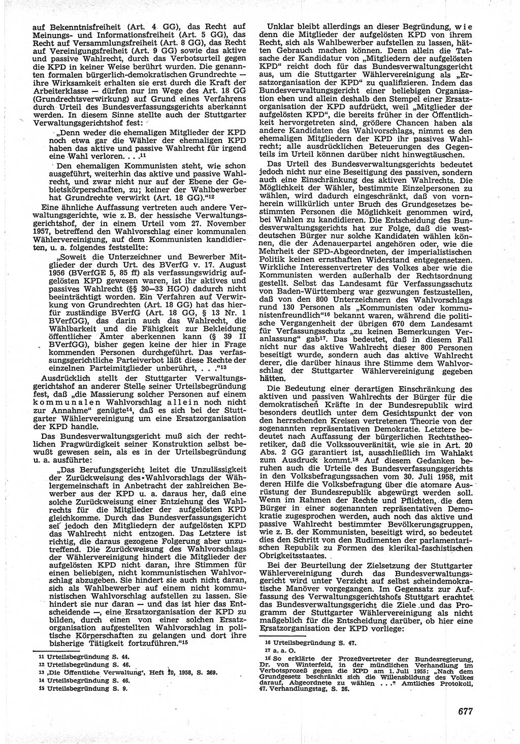 Neue Justiz (NJ), Zeitschrift für Recht und Rechtswissenschaft [Deutsche Demokratische Republik (DDR)], 12. Jahrgang 1958, Seite 677 (NJ DDR 1958, S. 677)