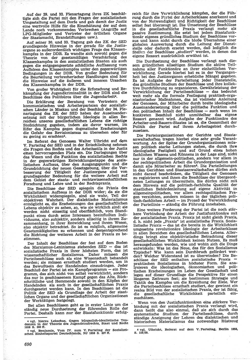 Neue Justiz (NJ), Zeitschrift für Recht und Rechtswissenschaft [Deutsche Demokratische Republik (DDR)], 12. Jahrgang 1958, Seite 690 (NJ DDR 1958, S. 690)