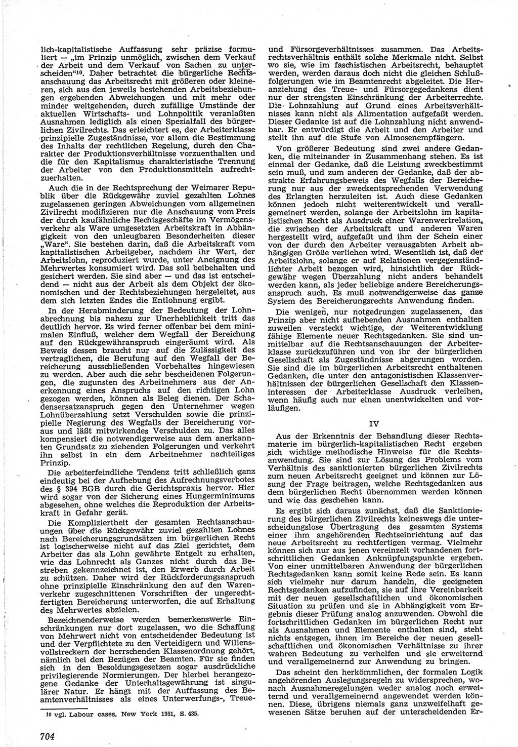 Neue Justiz (NJ), Zeitschrift für Recht und Rechtswissenschaft [Deutsche Demokratische Republik (DDR)], 12. Jahrgang 1958, Seite 704 (NJ DDR 1958, S. 704)