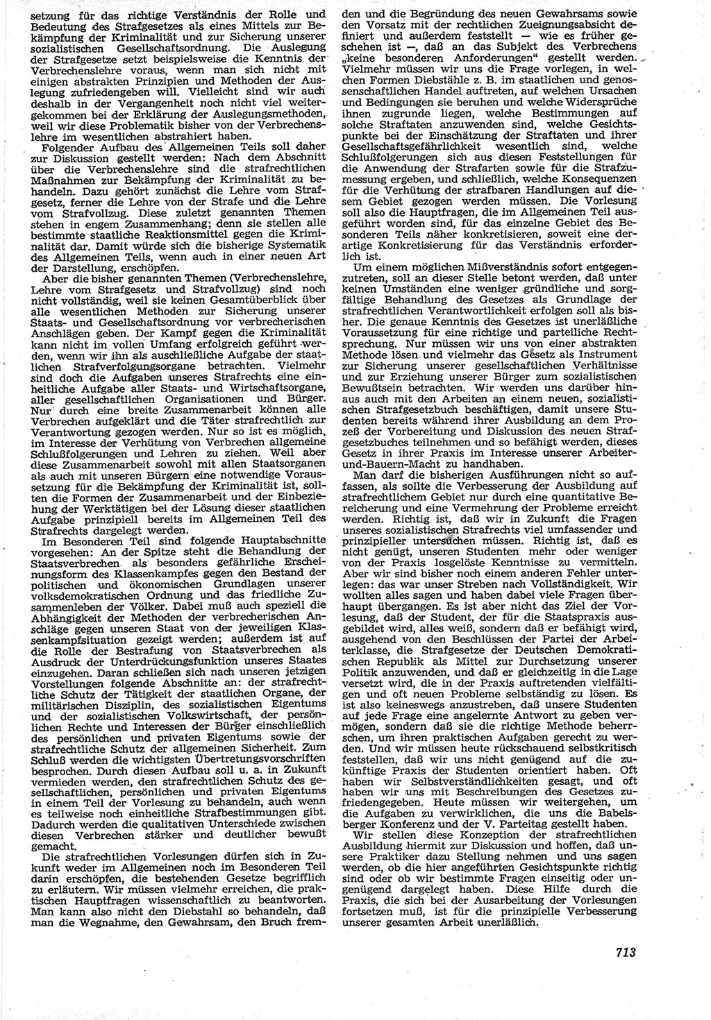 Neue Justiz (NJ), Zeitschrift für Recht und Rechtswissenschaft [Deutsche Demokratische Republik (DDR)], 12. Jahrgang 1958, Seite 713 (NJ DDR 1958, S. 713)