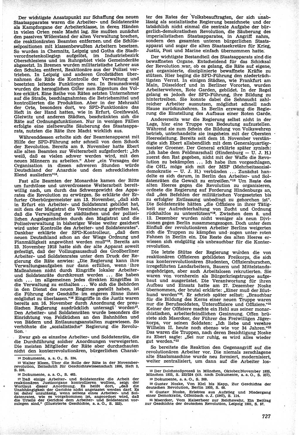Neue Justiz (NJ), Zeitschrift für Recht und Rechtswissenschaft [Deutsche Demokratische Republik (DDR)], 12. Jahrgang 1958, Seite 727 (NJ DDR 1958, S. 727)