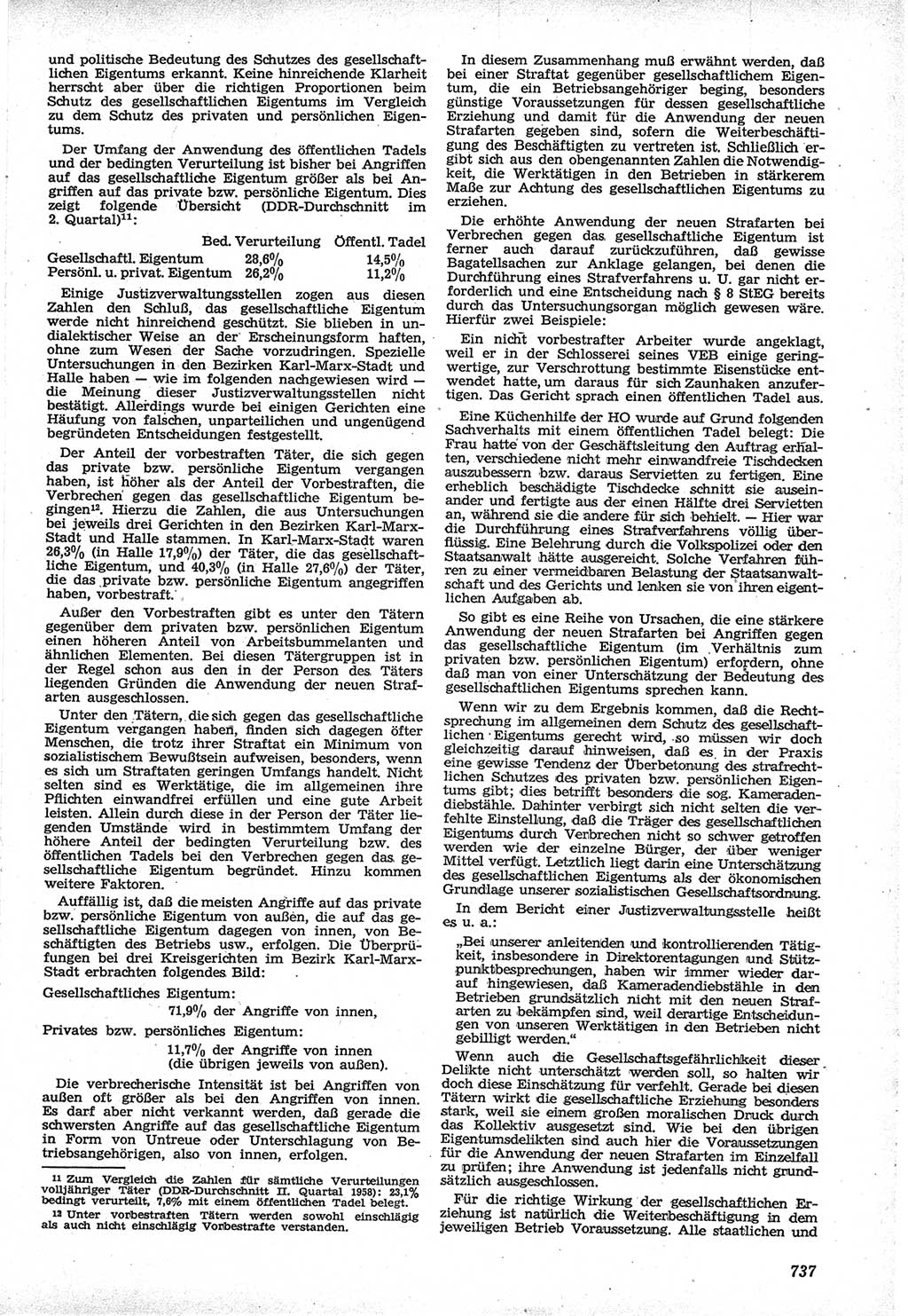 Neue Justiz (NJ), Zeitschrift für Recht und Rechtswissenschaft [Deutsche Demokratische Republik (DDR)], 12. Jahrgang 1958, Seite 737 (NJ DDR 1958, S. 737)