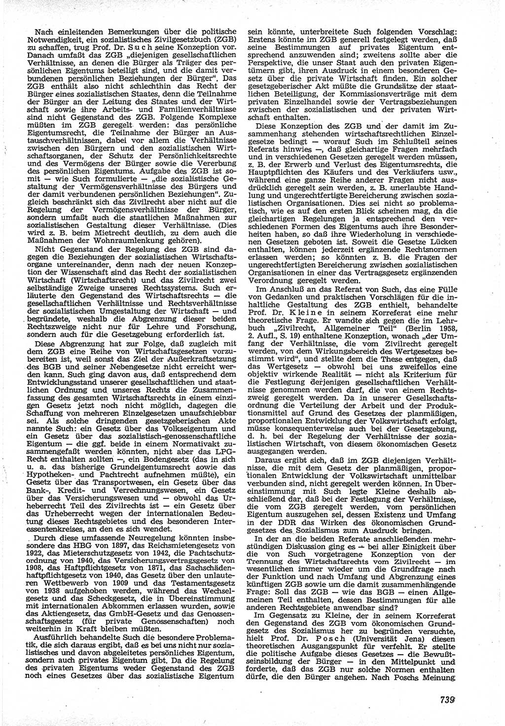 Neue Justiz (NJ), Zeitschrift für Recht und Rechtswissenschaft [Deutsche Demokratische Republik (DDR)], 12. Jahrgang 1958, Seite 739 (NJ DDR 1958, S. 739)