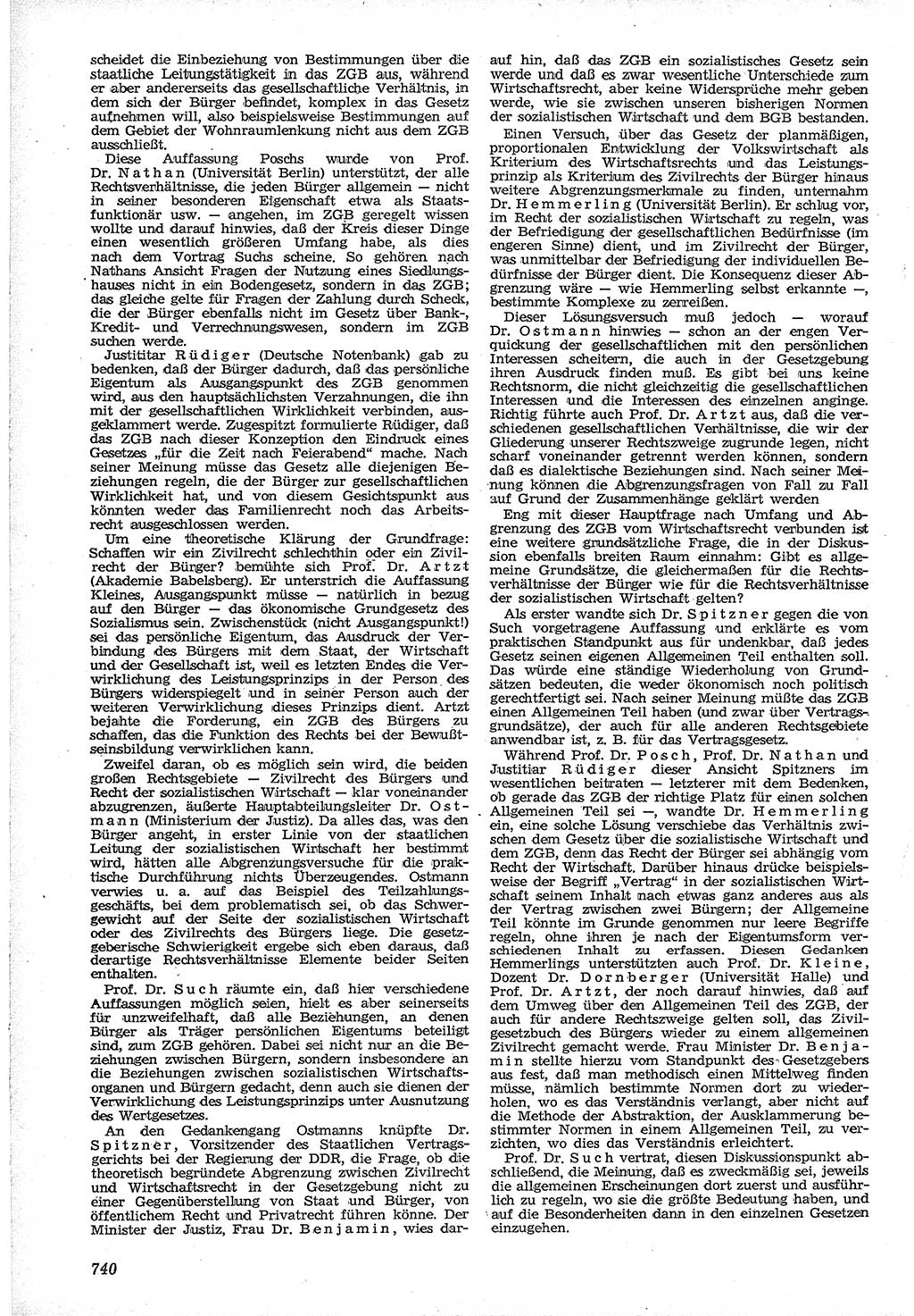 Neue Justiz (NJ), Zeitschrift für Recht und Rechtswissenschaft [Deutsche Demokratische Republik (DDR)], 12. Jahrgang 1958, Seite 740 (NJ DDR 1958, S. 740)