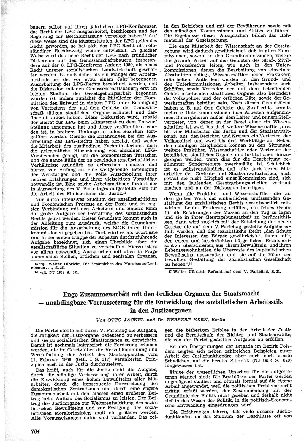 Neue Justiz (NJ), Zeitschrift für Recht und Rechtswissenschaft [Deutsche Demokratische Republik (DDR)], 12. Jahrgang 1958, Seite 764 (NJ DDR 1958, S. 764)