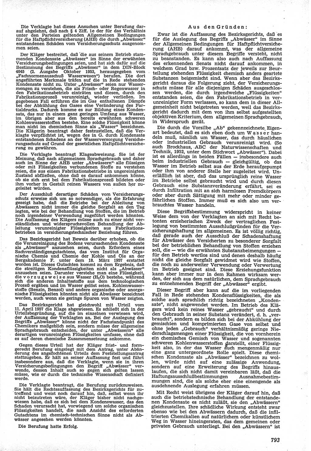 Neue Justiz (NJ), Zeitschrift für Recht und Rechtswissenschaft [Deutsche Demokratische Republik (DDR)], 12. Jahrgang 1958, Seite 793 (NJ DDR 1958, S. 793)