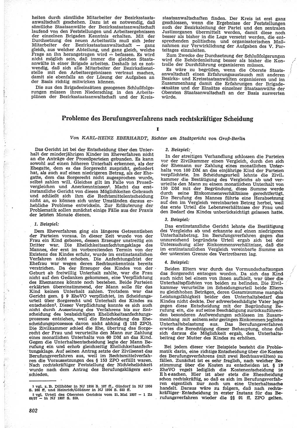 Neue Justiz (NJ), Zeitschrift für Recht und Rechtswissenschaft [Deutsche Demokratische Republik (DDR)], 12. Jahrgang 1958, Seite 802 (NJ DDR 1958, S. 802)