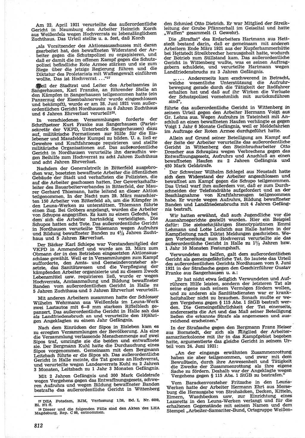 Neue Justiz (NJ), Zeitschrift für Recht und Rechtswissenschaft [Deutsche Demokratische Republik (DDR)], 12. Jahrgang 1958, Seite 812 (NJ DDR 1958, S. 812)