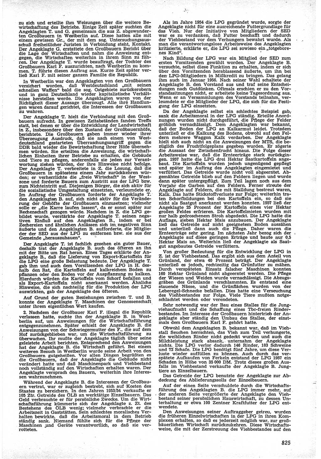 Neue Justiz (NJ), Zeitschrift für Recht und Rechtswissenschaft [Deutsche Demokratische Republik (DDR)], 12. Jahrgang 1958, Seite 825 (NJ DDR 1958, S. 825)