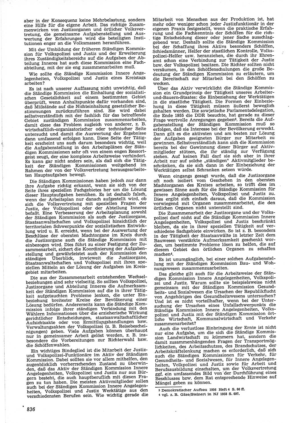 Neue Justiz (NJ), Zeitschrift für Recht und Rechtswissenschaft [Deutsche Demokratische Republik (DDR)], 12. Jahrgang 1958, Seite 836 (NJ DDR 1958, S. 836)