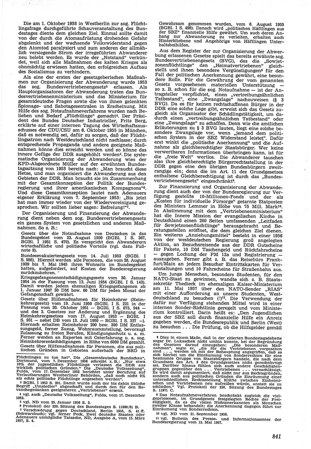Neue Justiz (NJ), Zeitschrift für Recht und Rechtswissenschaft [Deutsche Demokratische Republik (DDR)], 12. Jahrgang 1958, Seite 841 (NJ DDR 1958, S. 841)