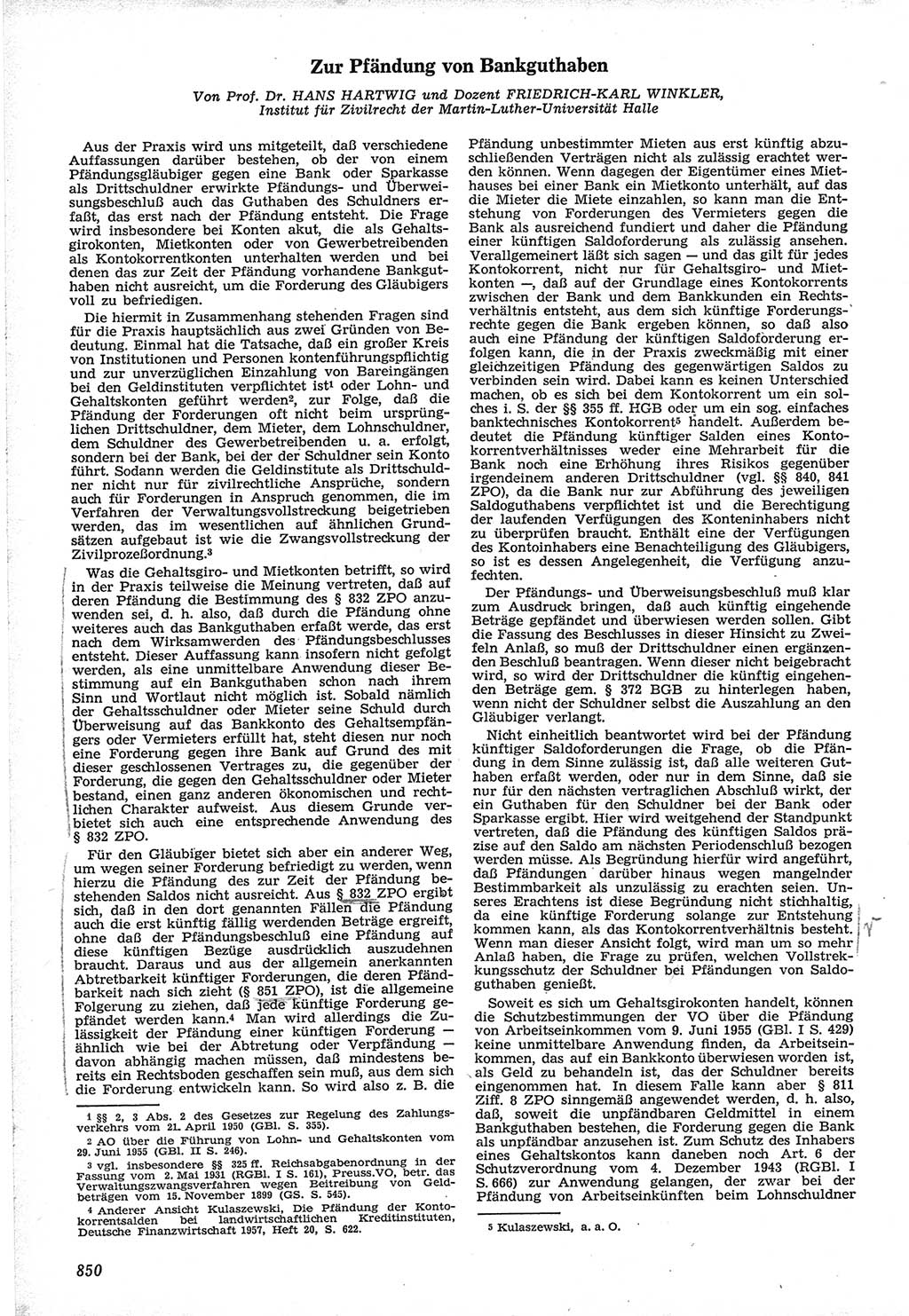 Neue Justiz (NJ), Zeitschrift für Recht und Rechtswissenschaft [Deutsche Demokratische Republik (DDR)], 12. Jahrgang 1958, Seite 850 (NJ DDR 1958, S. 850)