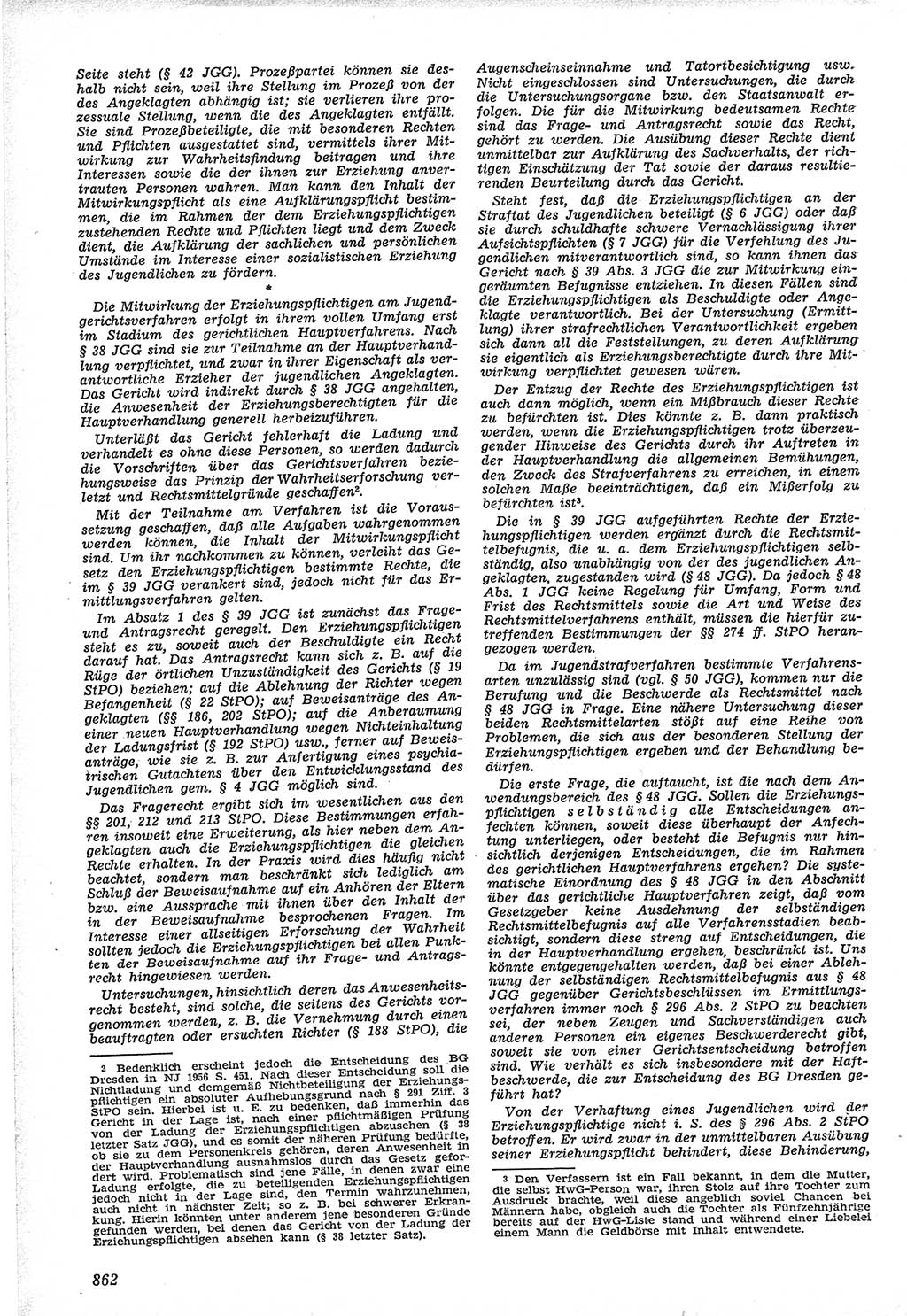 Neue Justiz (NJ), Zeitschrift für Recht und Rechtswissenschaft [Deutsche Demokratische Republik (DDR)], 12. Jahrgang 1958, Seite 862 (NJ DDR 1958, S. 862)