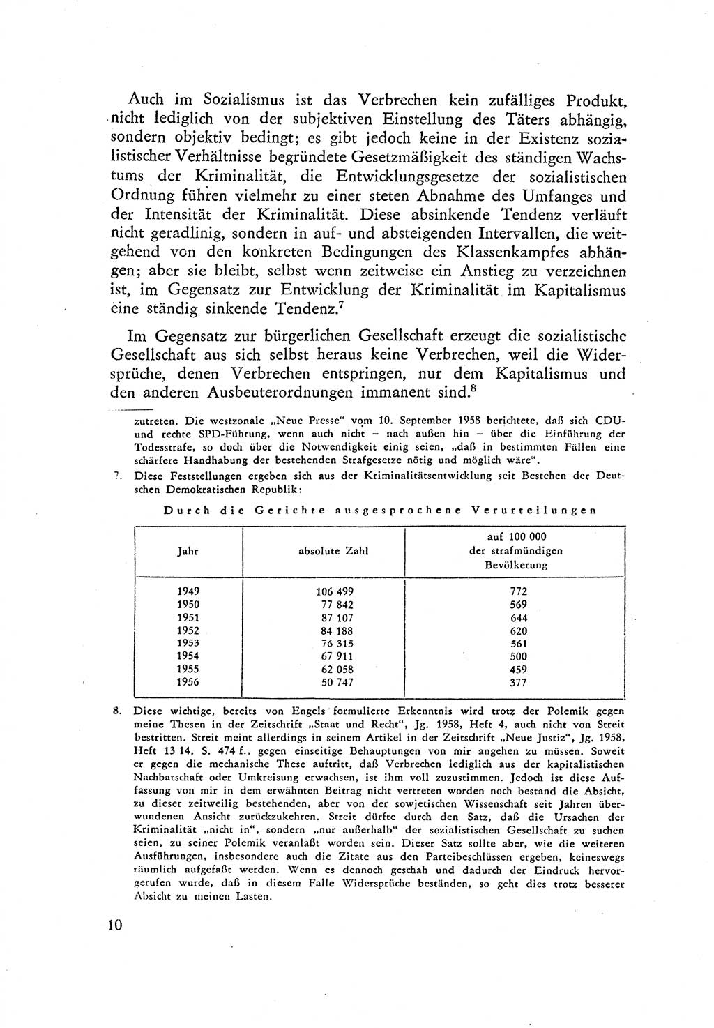 Beiträge zum Strafrecht [Deutsche Demokratische Republik (DDR)] 1959, Seite 10 (Beitr. Strafr. DDR 1959, S. 10)